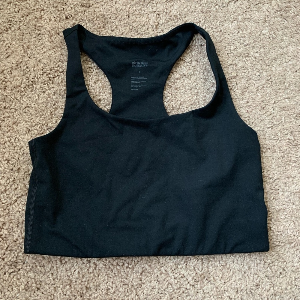 Girlfriend Collective Black Paloma Racerback Bra